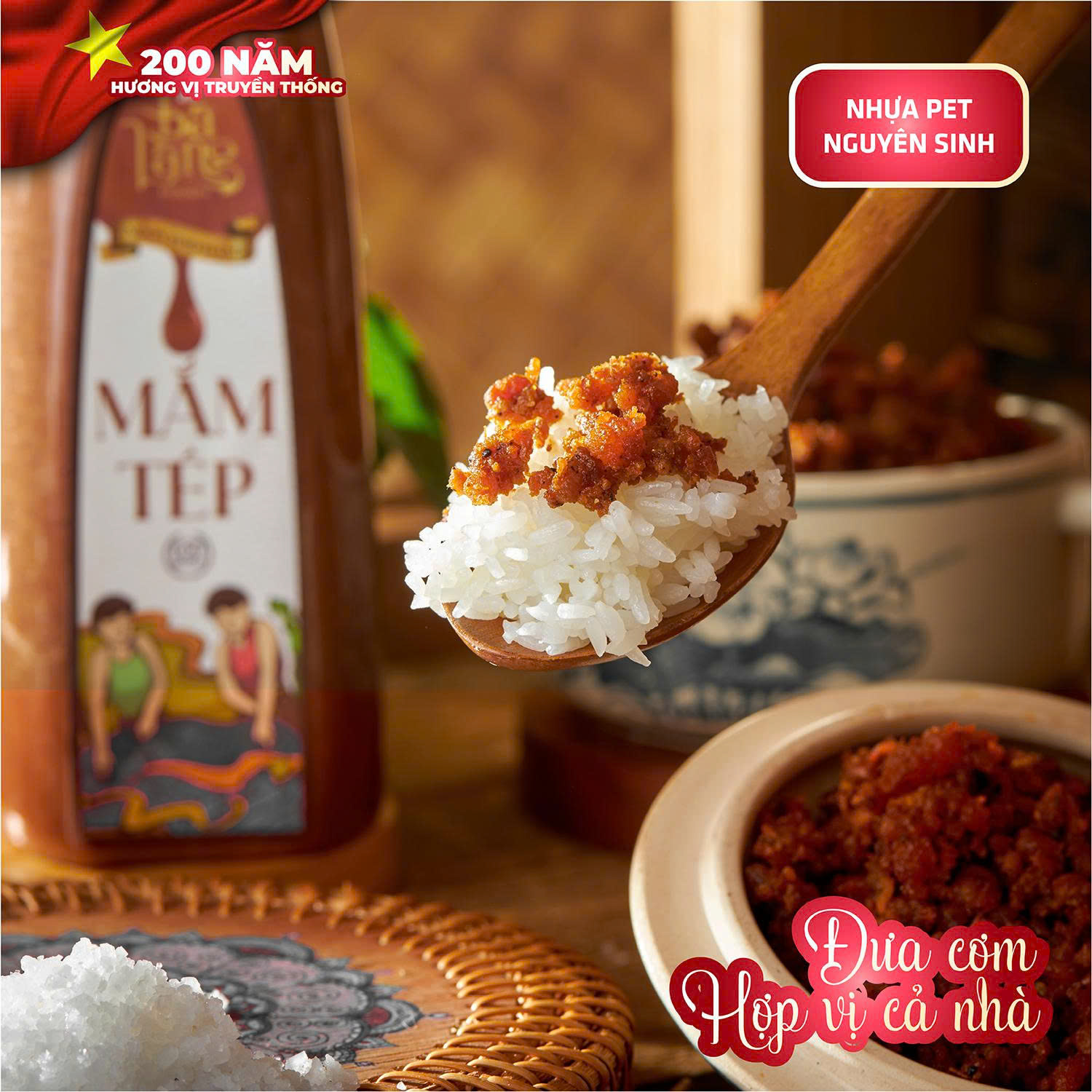 Mắm tép chưng ăn cùng cơm nóng